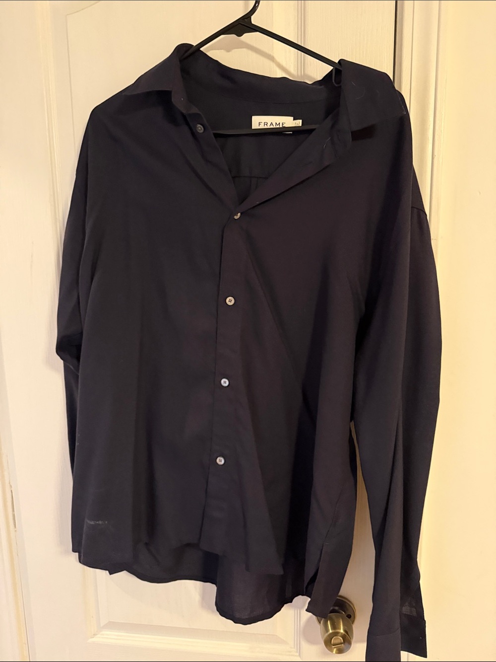 Frame Denim Navy Button-Down Shirt for Men